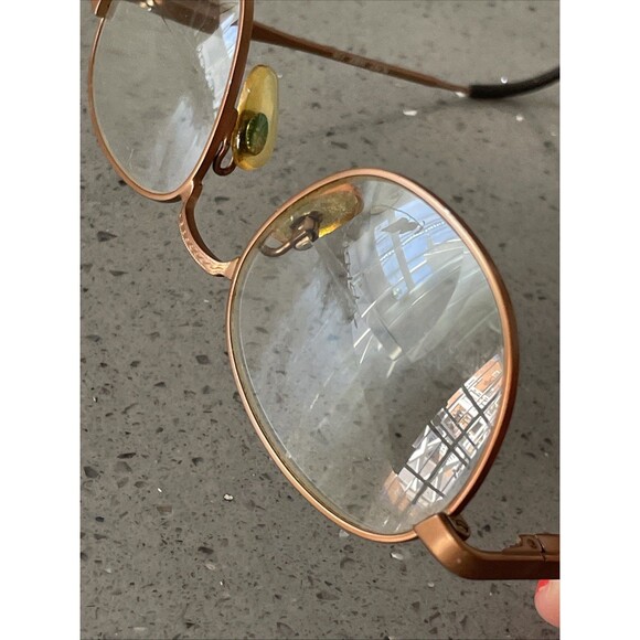 Nintendo Eyewear N-582 MBZ 49-19-135 Gold Full Rim round Eyeglasses Frames ONLY - Picture 12 of 13